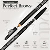 The BrowGal Eyebrow Pencil with Spoolie Built in Sharpener Shade 01 Black Waterproof Buildable Brow Pencil with Hair Lik
