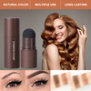EyeBrow Stamp Stencil Kit Waterproof Brow Stamp Shaping Kit Eye Brow Definer Filling Powder Women Makeup Tools with 10 R
