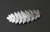 2PCS Girls Women Metal Leaf Branch French Updo Hair Pin Wedding Hair Clip Party Hairpins Hair Barrettes Hair Accessory (Silver)