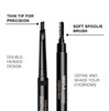Gentlehomme Mens 2in1 Eyebrow Brush Pencil Shape Define Fill In UltraThin LongLasting Black Vegan 2 Pencils