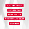 Mirabella Ultra Fine Brow Pencil AntiChip Waterproof Eyebrow Pencil Smudgeproof Blendable Retractable Eyebrow Pencil to
