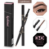 Eyebrow Pencil 2 Packs Waterproof SmudgeProof Brow Pencil with Brow Brush Automatic Eye Brow Makeup Kit Light Brown
