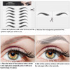 Blulu 6 Sheets 4d Hairlike Waterproof Eyebrow Tattoos Stickers Transfers Temporary Brow Tattoo Peel off Grooming Shaping
