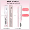 LSxia Doubleheaded Eye Brow Wax Pen 2 in 1 Clear Eyebrow Gel Pencil with Eyebrow Comb Waterproof Brow GelEyebrow Styling
