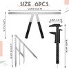6 Pieces Eyebrow Measuring Ruler 3point Positioning Permanent Makeup Symmetrical Tool Eyebrow Golden Ratio Caliper Ruler