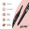 Skone Cosmetics The Original Brow Wand Eyebrow Pencil with Brush DualSided Retractable Waterproof LongLasting Brown Eye