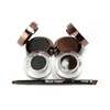 UCANBE 4 in 1 Black Brown Eyeliner Gel and Eyebrow Powder Makup Set Professional Waterproof Long Lasting Eye Liner Brow