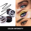 Music Flower Gel Eyeliner Black and Brown Eyeliner Waterproof Long Lasting Smudge Proof Gel Liner with 2 Brushes Easy to