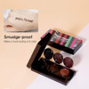 Music Flower 3 in 1 Eyebrow Gel and Eyeliner Waterproof Smudgeproof Long Wear BlackBrown with Brush