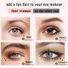 Face Stamp Eyeliner Set 4 PCs Black Shape Stamps and Felt Eye Liners Dual ended 2in1 Eye Makeup Pen