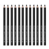 Black Eyeliner Pencil Set 12 PCs Matte Silky Formulas Waterproof Eye Crayon Liners