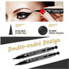 evpct 4in1 Star Flowers Hearts Moon Face Stamps Eyeliner Makeup Set Black Colored Liquid Winged Wing Eyeliner Stamp Wing