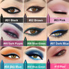 ASCOKA 10 Color Eyeliner Pencil Set Glitter Blue Pearl Eye Lip Liner Waterproof Metallic Finish