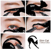 2 in 1 Cat Shape Eyeliner Template Stencil Smoky Eyeshadow Applicators Eyeliner Plate Matte PVC Material Professional Mu