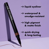 elf H2O Proof Eyeliner Pen Felt Tip Waterproof LongLasting HighPigmented Liner For Bold Looks Vegan CrueltyFree Jet Blac