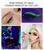 MEICOLY Water Activated Eyeliner UV Reactive Hydra Eyeliner7 Cakes Graphic Eye Liner for Adult and Kids Glow Blacklight