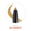 Beauty For Real ILine 247 Eyeliner 24 Karat Metallic Gold LongWearing Waterproof Gel Formula Safe for Sensitive Eyes Con