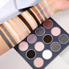 DELANCI Smokey Grey Eyeshadow Palette Black Gray Smoky Eye Shadow Pallet Goth Halloween Makeup Matte Shimmer Neutral Sil