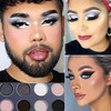DELANCI Smokey Grey Eyeshadow Palette Black Gray Smoky Eye Shadow Pallet Goth Halloween Makeup Matte Shimmer Neutral Sil