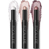 FOCALLURE 3 Pcs 2 in 1 Eyeshadow and Eyeliner Pen Shimmer Eye Shadow Pencil High Pigmented Eyeshadow Highlighter Eye Lin