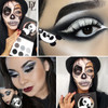 Afflano DL Gray Eyeshadow Palette Grey Black White Silver Blendable Smokey Eye Eyeshadow for SFX Skull Goth Look Hallowe