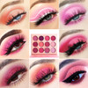 Pink Eyeshadow Palette12 Colors Peach Matte Shimmer Highly Pigmented Pink Mini Makeup Eyeshadow Pallet Warm Natural Blen
