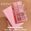 Go Ho 10 Colors Eyeshadow PaletteMatteGlitterShimmer Eyeshadow MakeupPink Powder Light Pink Eye Shadow ShadesNaturingLoo