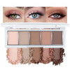 Matte Nude Eyeshadow Palette 5Color Neutral Peach Brown Taupe Eye Shadow High Pigment Blendable LongLasting Soft Nude Ma