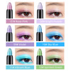 LSxia 15 Colors Glitter Eyeshadow Stick Colorful Set Shimmer Pearl Cream Eye Shadow Stick Pencil Crayon Shiny Colored Lo