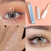 Erinde Liquid Glitter Eyeshadow Eyeliner Korean Makeup Bling Under Eye Shadow Shimmer Metallic Lightweight Waterproof Lo