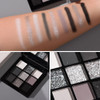 BAISEN DIARY 9 Color Smokey Eyeshadow Palette Highly Pigmented Matte Glitter Shades LongLasting Waterproof Blendable Bla