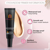 Waterproof Eyeshadow Primer for Oily Eyelids 24H Long Lasting SmudgeProof Eye Primer Base for All Skin Tones Antique Bea