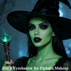 MEICOLY Black Eye Shadow with MirrorMatte Single Eyeshadow for Halloween Elphaba MakeupPressed Powder Eyeshadow MakeupMa