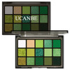 UCANBE Green Eyeshadow Makeup Palette 15 Colors Bright Dark Green Shimmer Matte Metallic Glitter Eye Shadow Forest Emera