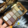 Bernecy Glitter Eyeshadow Palette10 Colors Sparkle Shimmer Eye Shadow Highly Pigmented Long Lasting Makeup Set Gold Type
