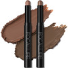 FOCALLURE 2 Pcs Cream Eyeshadow StickBrightener Eyeshadow Pencil CrayonHighlighter Eye Shadow Stick Sets with Creaseproo