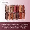 Sigma Beauty CorDeRosa Eyeshadow Palette 14 Warm Eyeshadow Shades in Matte Shimmer and Metalic Finishes Highly Pigmented
