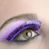 Purple Tinsel Eyelashes 1 Pair 12 x 1 Lightweight Easy to Apply SelfAdhesive Lashes Perfect Costume Accessory