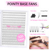 Premade Fans Eyelash Extensions 3DC01011 Short Stem Premade Volume Eyelash Extensions 9 to 20 mm Pre made Lash Fans 3D 5