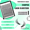 Bodermincer 7D10D20D30D40D50D60D80D100D Lash Cluster 240pcs D Curl Individual Cluster Eyelashes Fluffy false Eyelashes E