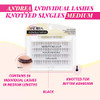 Andrea Individual Lashes Regular Flares Medium Black Lightweight Natural Looking Single Lashes Eyelash Extension 4 Pack