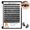 Bodermincer Lash Clusters D Curl BlackBrownColored Lashes 101214121416161820mm Mixed Lash Clusters Kit For Beginner M01