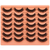 Short Lashes Natural Look False Eyelashes Thick Volume Faux Mink Lashes Pack Wispy Strip Fake Eyelashes Cat Eye Lashes t