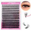 FADLASH DIY Lash Clusters Individual Eyeslash Extensions 40D Volume Eyelash Clusters Soft Band Wispy Natural Eyelash Ext