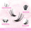 FADLASH DIY Lash Clusters Individual Eyeslash Extensions 40D Volume Eyelash Clusters Soft Band Wispy Natural Eyelash Ext