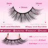 False Eyelashes 14mm Faux 3D Mink Lashes Natural Look Cat Eye Wispy Lashes Pack by Kiromiro 14 Pairs