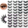DYSILK Mink Lashes False Eyelashes Wispy Lashes Natural Look 20 Pairs Lashes Pack 4 Styles Mixed Faux Mink Eyelashes 6D