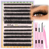 Lash Clusters Kit Thick Eyelash Clusters Individual Wispy Volume Lash Extension Kit 1020MM Cluster Eyelash Extensions wi