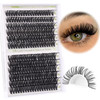 ALICE Lash Clusters DIY Lash Extensions 240PCS 1420MM Individual Lashes Cluster Lashes Natural 40D Eyelash Extensions Fa