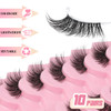 Ahrikiss Half Lashes Natural Look 10 Pairs Wispy Cat Eye Lashes 10mm 3D Fluffy False Eyelashes with Clear Band Short Hal